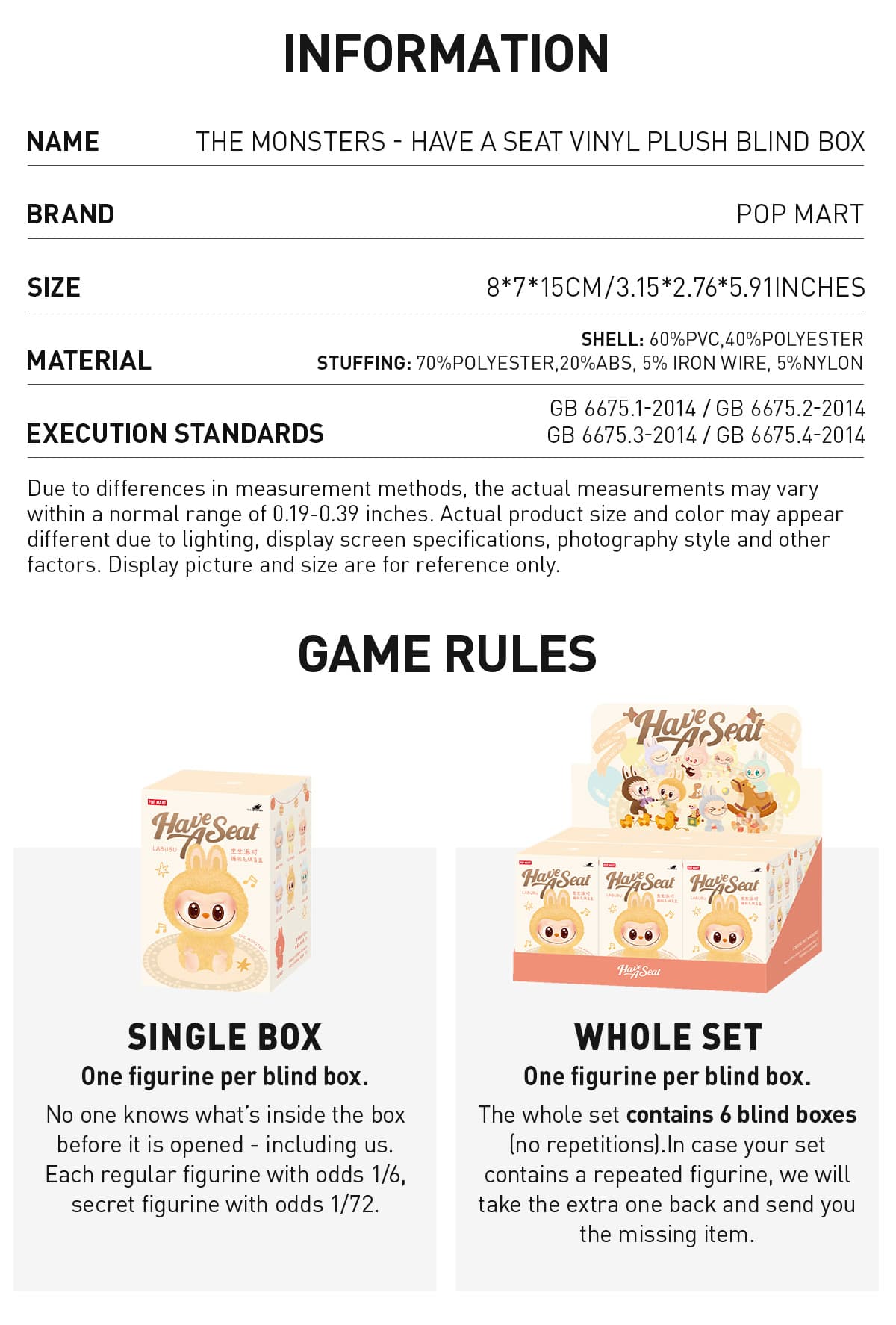 THE MONSTERS - Have a Seat Vinyl Plush Blind Box detail 5